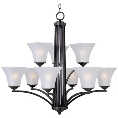 Maxim Aurora 9-loil Rubbed Bronze Chandelier