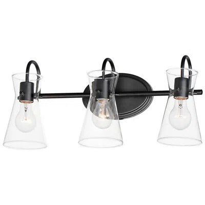 Maxim Ava 22" Wide Black 3-light Vanity Bath Light