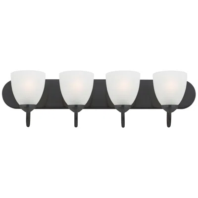 Maxim Axis 30" Wide Black 4-light Strip Bath Vanity