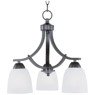 Maxim Axis 3-light 18" Wide Oil Rubbed Bronze Chandelier