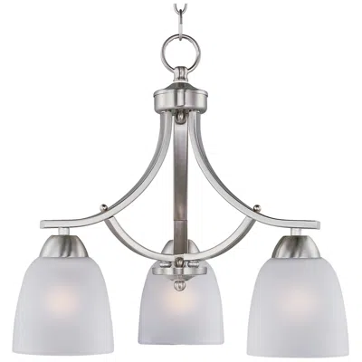 Maxim Axis 3-light 18" Wide Satin Nickel Chandelier