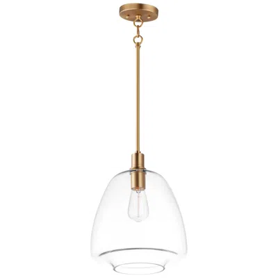 Maxim Babylon 1 Light 11.5" Wide Satin Brass Pendant Light