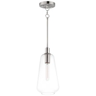 Maxim Babylon 1-light 7.5" Wide Satin Nickel Pendant Light