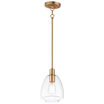 Maxim Babylon 7 1/4" Wide Satin Brass W/ Clear Glass Mini Pendant
