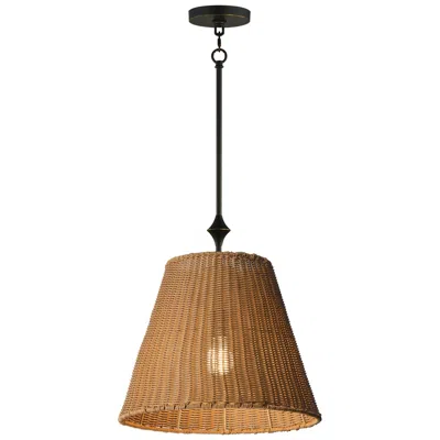 Maxim Baja 16" Natural/dark Bronze Single Pendant