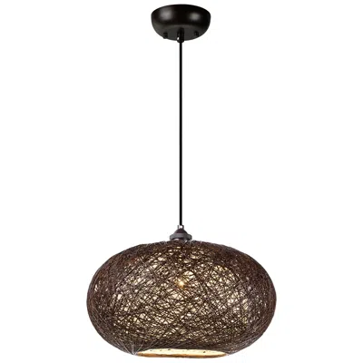 Maxim Bali 15 3/4"w Chocolate Weave Outdoor Pendant Light