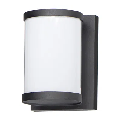 Maxim Barrel Small Led Outdoor Wall Sconce - Black In Gray