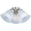 Maxim Basic-max 3-light 12" Wide Satin Nickel Ceiling Fan Light Kit In Multi