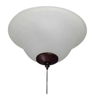 Maxim Basic-max 3-light 13" Wide Oil Rubbed Bronze Ceiling Fan Light Kit In White