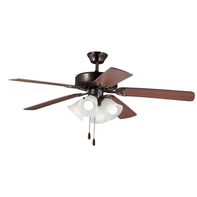 Maxim Basic-max 52" Bronze Fan Led 4-light Walnut/pecan Blades