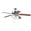 Maxim Basic-max 52" Nickel Fan Led 4-light Walnut/pecan Blades