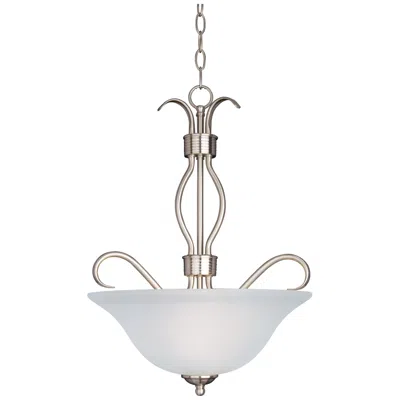 Maxim Basix 3-light 17" Wide Satin Nickel Pendant Light