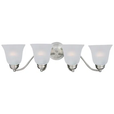Maxim Basix 4-light 27.5" Wide Satin Nickel Vanity Light