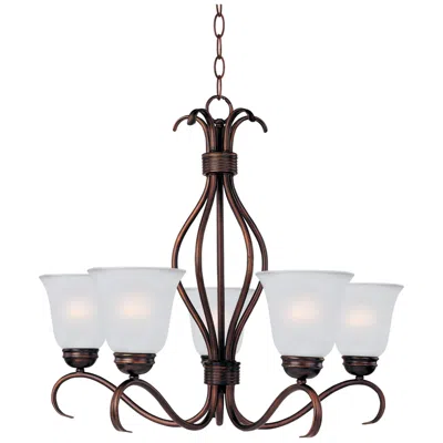 Maxim Basix 5-light 26" Wide Oil Rubbed Bronze Chandelier