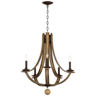 Maxim Basque 5-light Chandelier Driftwood/anthracite