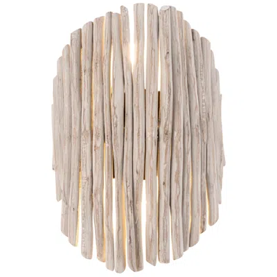 Maxim Baywood 18" High Weathered White/bronze Wall Sconce