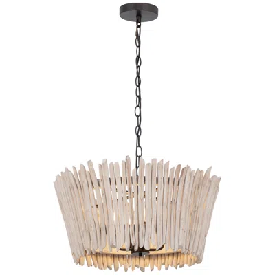 Maxim Baywood 24" Wide Textured Bronze 4-light Chandelier