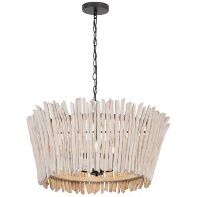 Maxim Baywood 30" Textured Bronze Driftwood Chandelier