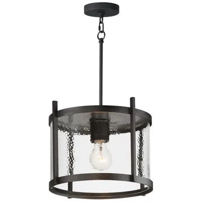 Maxim Belfry 12" Wide Black 1-light Semi-flush/pendant