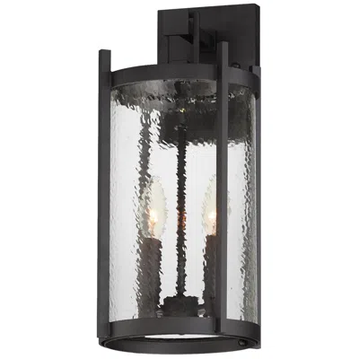 Maxim Belfry 16" High Black 2-light Wall Light