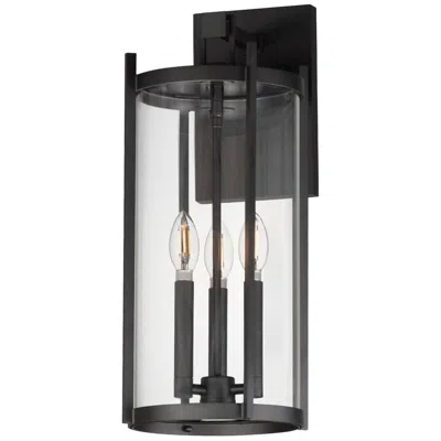 Maxim Belfry 20" High Black 3-light Wall Sconce