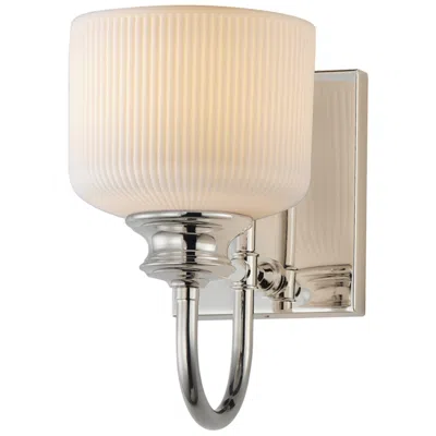 Maxim Bisque 10" High Polished Nickel 1-light Wall Sconce