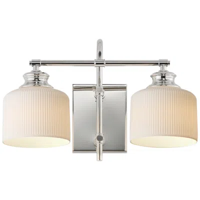 Maxim Bisque 16" Wide Polished Nickel 2-light Wall Sconce
