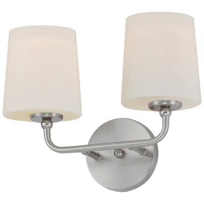 Maxim Bristol 13 1/4" High Satin Nickel 2-light Wall Sconce