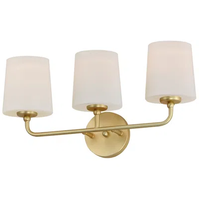 Maxim Bristol 20 3/4" Wide Satin Brass 3-light Bath Light