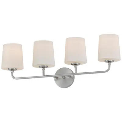 Maxim Bristol 28 1/2" Wide Satin Nickel 4-light Bath Light
