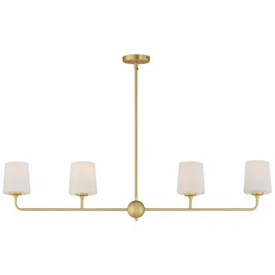 Maxim Bristol 48" Wide Satin Brass 4-light Linear Chandelier