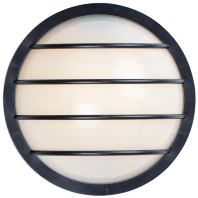 Maxim Bulwark 10" Wide Black Finish Round Outdoor Wall Mount