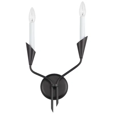 Maxim Calyx 17" High Black 2-light Wall Sconce