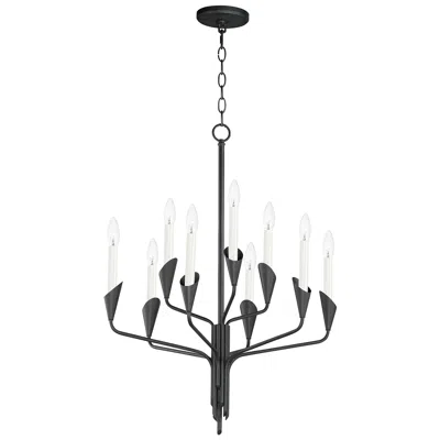 Maxim Calyx 9-light 24.5" Wide Chandelier - Black