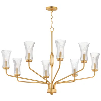 Maxim Camelot 8-light Chandelier Natural Aged Brass