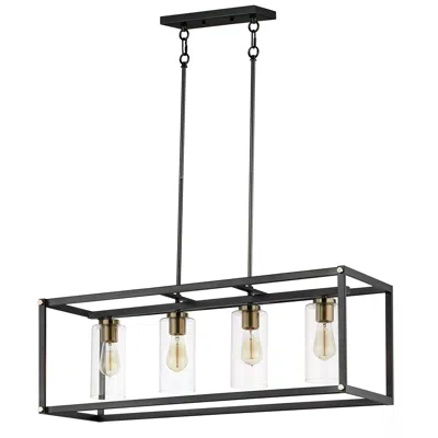 Maxim Capitol 36" Wide Black 4-light Linear Pendant