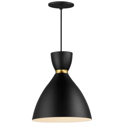 Maxim Carillon 11" Mini Pendant - Black