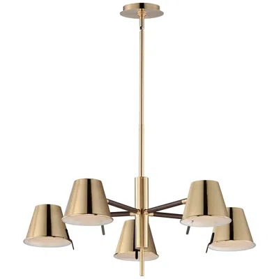 Maxim Carlo 28" Wide 5-light Bronze Downlight Modern Chandelier