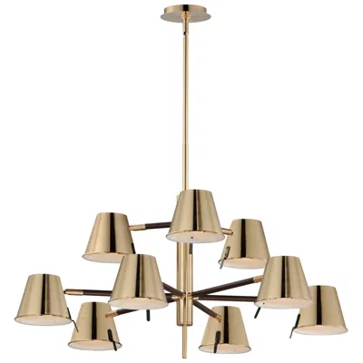Maxim Carlo 9-light Led Chandelier Heritage Brass
