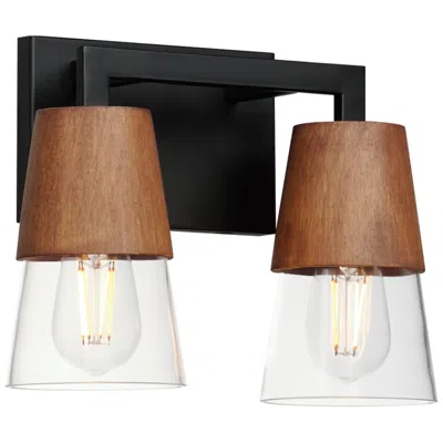Maxim Carpenter 2-light Bath Vanity Walnut / Black