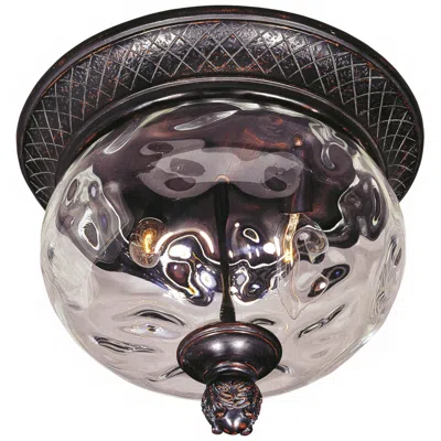 Maxim Carriage House 12" Wide Clear Water Glass Ceiling Light