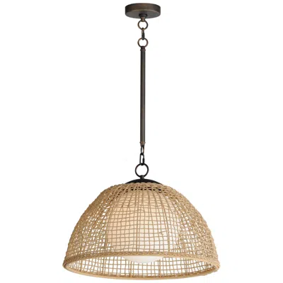 Maxim Cestino 21" Wide Antique Bronze 1-light Pendant