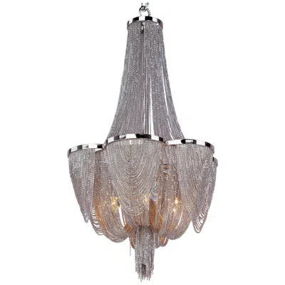 Maxim Chantilly 14" Wide Nickel Jewelry Chain Chandelier