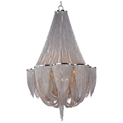 Maxim Chantilly 27" Wide Nickel Jewelry Chain Chandelier