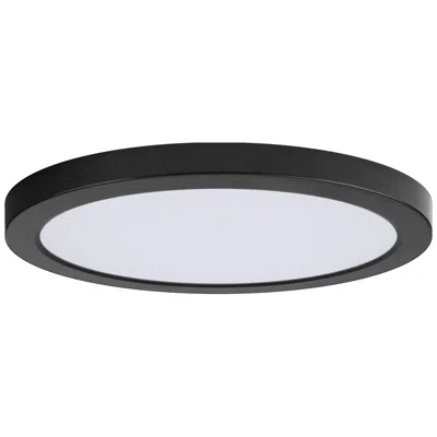 Maxim Chip 12" Black 22w Rd Led Flush Mount