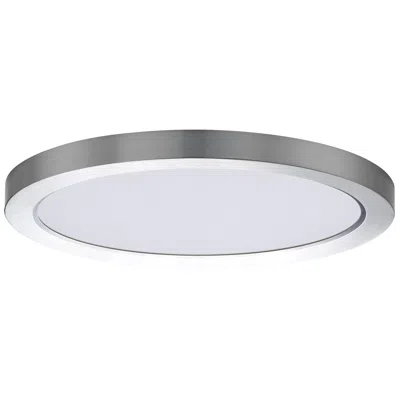 Maxim Chip 12" Satin Nickel 22w Rd Led Flush Mount