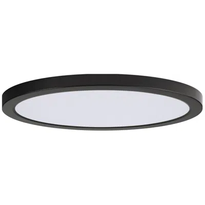 Maxim Chip 16" Black 32w Rd Led Flush Mount