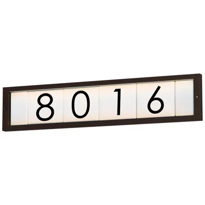 Maxim Clean 25" Wide Black Led Outdoor Wall-mount Address Frame