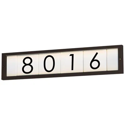 Maxim Clean 25" Wide Bronze Led Outdoor Wall-mount Address Frame
