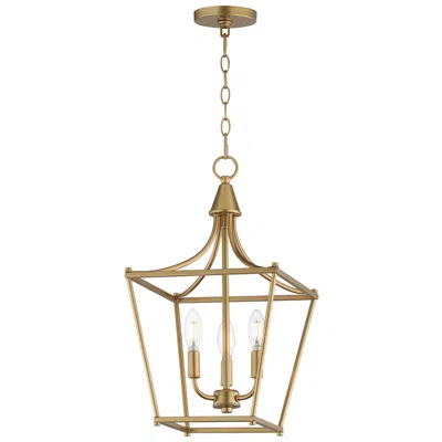 Maxim Clifton 11 1/2" Wide Natural Aged Brass 3-light Pendant